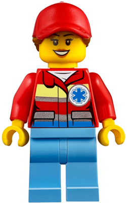 LEGO Minifigure-Helicopter Medic, Female-Town / City / Hospital-cty859-Creative Brick Builders